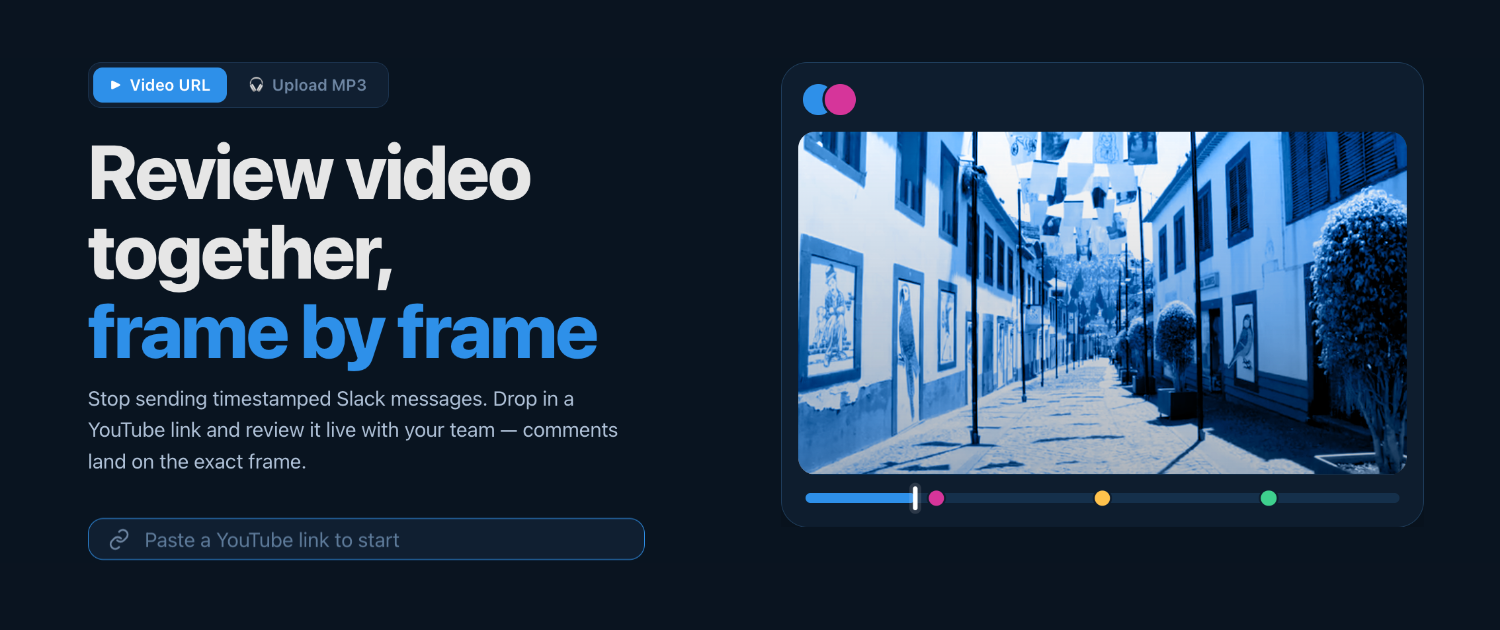 ClipCue: review video together, frame by frame